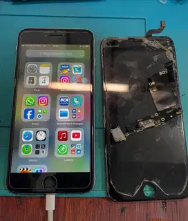 Ganti lcd dan fleksibel cas iphone 6s+
