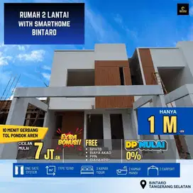 S747.Rumah Cluster 2 lantai Smarthome Area Bintaro Hny 1M-an Pdk Aren