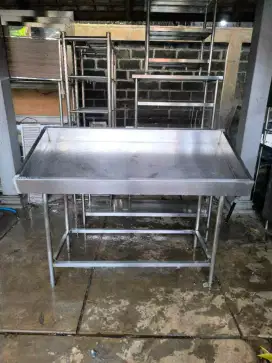 Meja display fresh food stainless