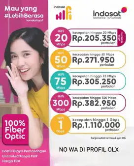 PROMO PASANG WIFI MNC/HIFI HARGA FLATE SINYAL 5G GRATIS PASANG