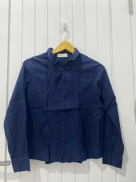 jual murah kemeja katbol biru dongker