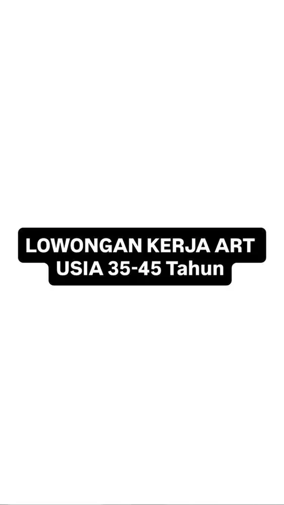 LOWONGAN KERJA ART