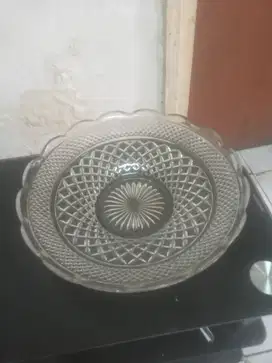 Piring Buah Crystal Uk 42 Cm & 32 Cm.