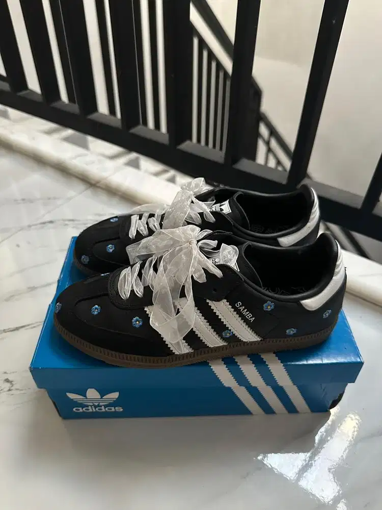 Adidas Samba OG Black Embroidered Floral