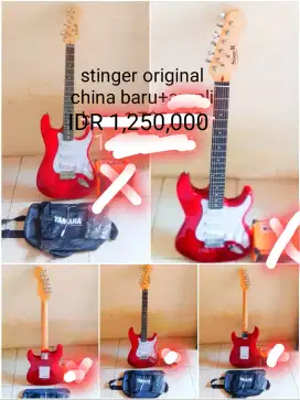 Gitar dan ampli listrik Stratocaster stinger original Indonesia