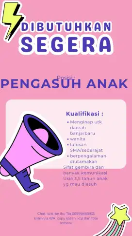 Pengasuh anak / baby sitter