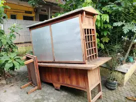 Jual gerobak, kondisi baru 1x pakai, lengkap roda ban juga ada