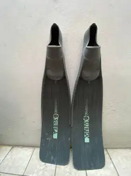 Subea Long fin Freediving FF 500 Power Long Black Decahtlon size 45