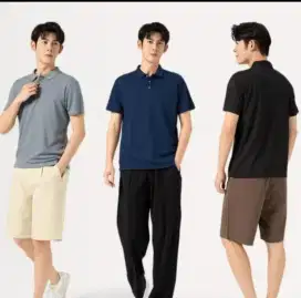 Kaos kerah polos pria