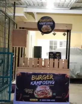 booth kayu untuk jualan jajanan