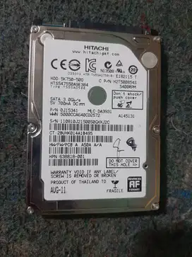 hardisk hdd laptop 500gb hitachi hlty 76%