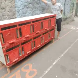 Kandang burung 40x40 persegi 10 pintu