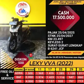 Lexi VVA 2022, Bisa Cash/Kredit.