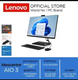 Computer Lenovo IdeaCentre PC AIO Ryzen 7 7730U 8GB 512GB SSD 23.8FHD