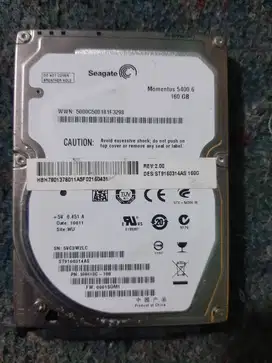 hardisk hdd laptop 160gb sata hlty 77% seagate momentus