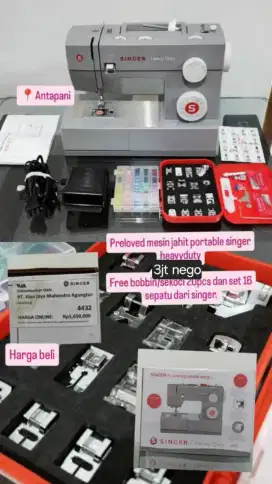 Mesin jahit singer portable