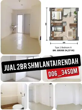 2BR tower Dahlia lantai rendah apartemen Bassura City