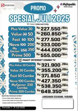 Promo Pemasangan WiFi MYREPUBLIC all area