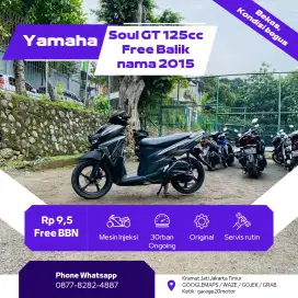 Yamaha soul GT 125cc bluecore fi Tahun 2016 free balik nama Jabotabek