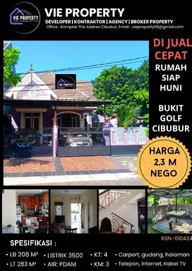 DIJUAL CEPAT   RUMAH MURAH DI Bukit Golf Cibubur Riverside
