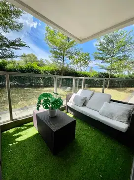 apartement teras gold coast luas 129m,3BR,full furnish bagus rapih