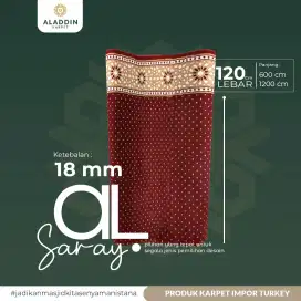DISTRIBUTOR KARPET SAJADAH MASJID IMPOR TURKEY AL SARAY TERBAIK DI SBY