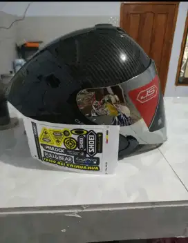 Helm JS ARMOR Half

face Motif CARBON ORIGINAL SNI