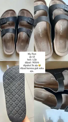 Preloved Sandal My Feet Size : 43