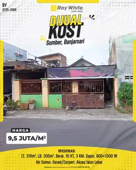 Peluang Investasi Kost Produktif Siap Huni di Sumber, Banjarsari, Solo