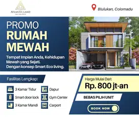 RUMAH EXCLUSIVE SMARTHOME COLOMADU 2 LANTAI DI BAWAH 1 M