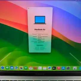 Macbook Air 2018 layar 13 Inch Ram 16 Ssd 512 Core is