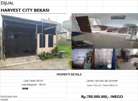 Dijual rumah di Harvest City Bekasi