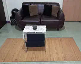 SOFA, MEJA KACA, LAMPIT ROTAN, BANTAL KURSI, PAJANGAN