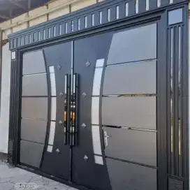 Bengkel las Lampung tralis kanopi pintu pagar gerbang tangga