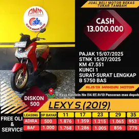 LEXY S 125 TH 2019 PLAT JKT BISA BAYAR VIA CC/ PAYLATER