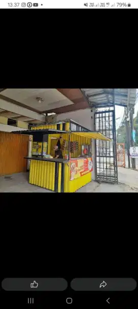 Gerobak bekas jualan kebab dari container mulus
