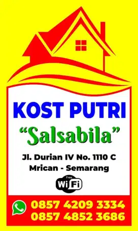 Kost bulanan putri