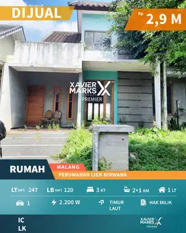 Dijual Rumah Murah di Ijen Nirwana Klojen Malang Kota
