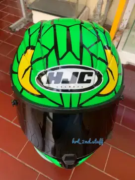 Helm Repaint HJC Green Mamba Jorge Lorenzo Size M