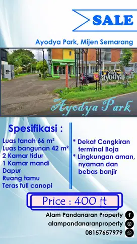 Dijual Cepat Rumah 1LT Ayodya Park Mijen