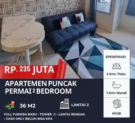 PUNCAK PERMAI 2BR ‼️ Apartemen Full Furnish Baru Lantai 2 dekat Darmo