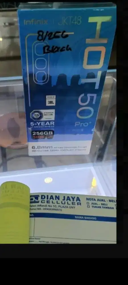 Infinix hot 50 pro plus layar lengkung 8/256