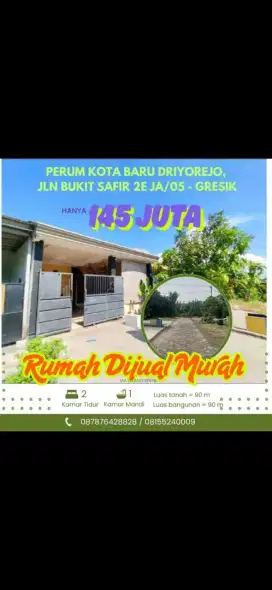 PERUM KOTA BARU DRIYOREJO GRESIK DIJUAL MURAH