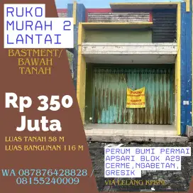 RUKO PERUM BUMI PERMAI APSARI CERME NGABETAN GRESIK DIJUAL MURAH