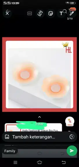 Silikon Bra Push Up Penutup Puting wanita