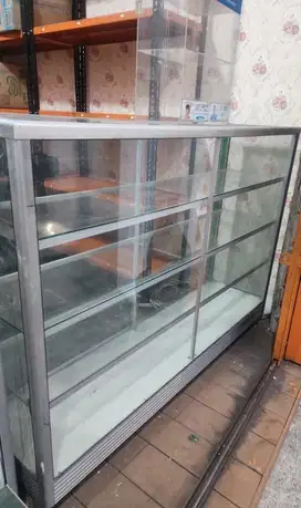 ETALASE KACA RAK KACA STAINLESS JUALAN RAK