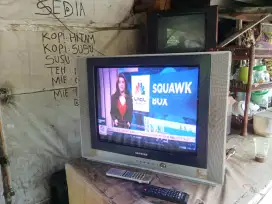 jual tv 21 samsung layar dtar plat harga 250 nego siap antar