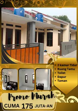 RUMAH MINIMALIS BERDESAIN MODERN 2 KAMAR 10 MENIT DARI STASIUN KRL