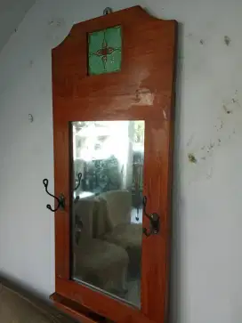 Cermin jati tinggi 1 meter lebar 60 cm