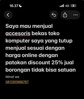 Borongan toko komputer discount 25% aksesoris komputer termurah
